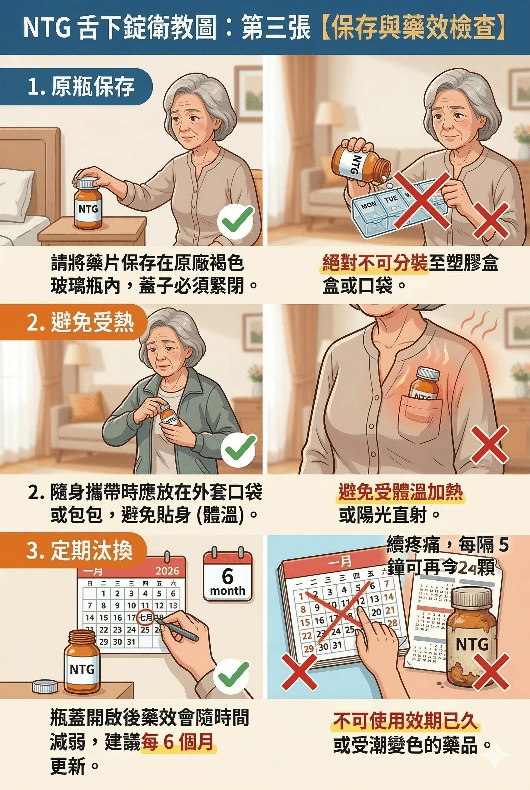 NTG 舌下錠第 3 張圖卡